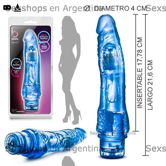 Vibrador de varias velocidades celeste